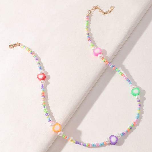 The Bohemia White Heart Necklace