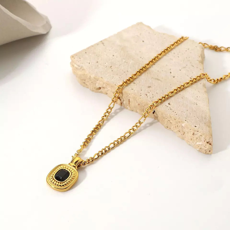 Gemstone Box Pendant