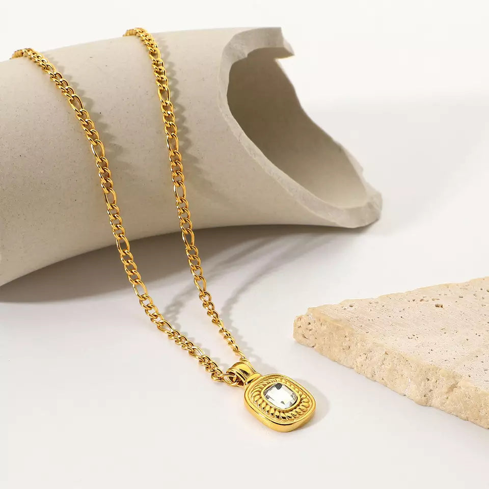 Gemstone Box Pendant