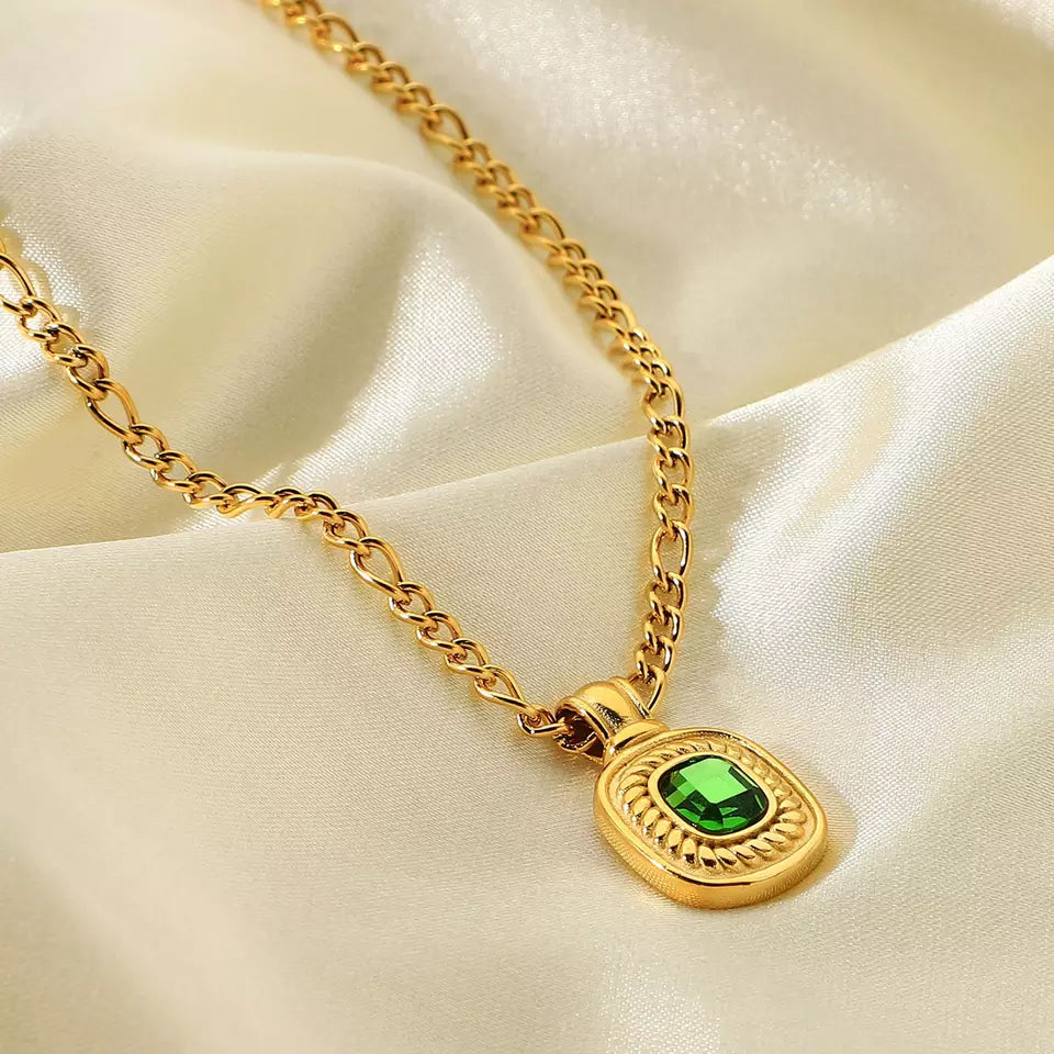 Gemstone Box Pendant