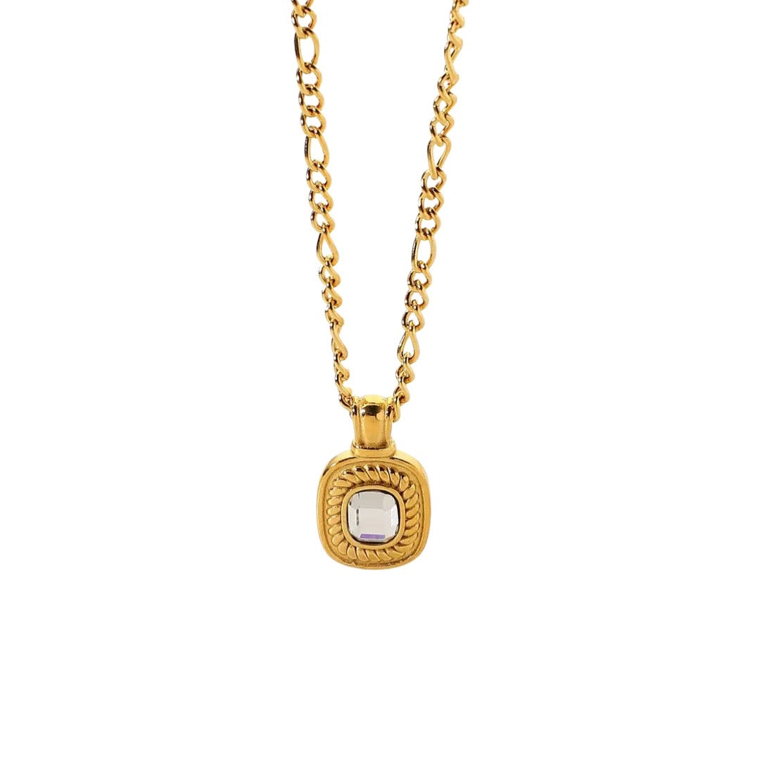 Gemstone Box Pendant