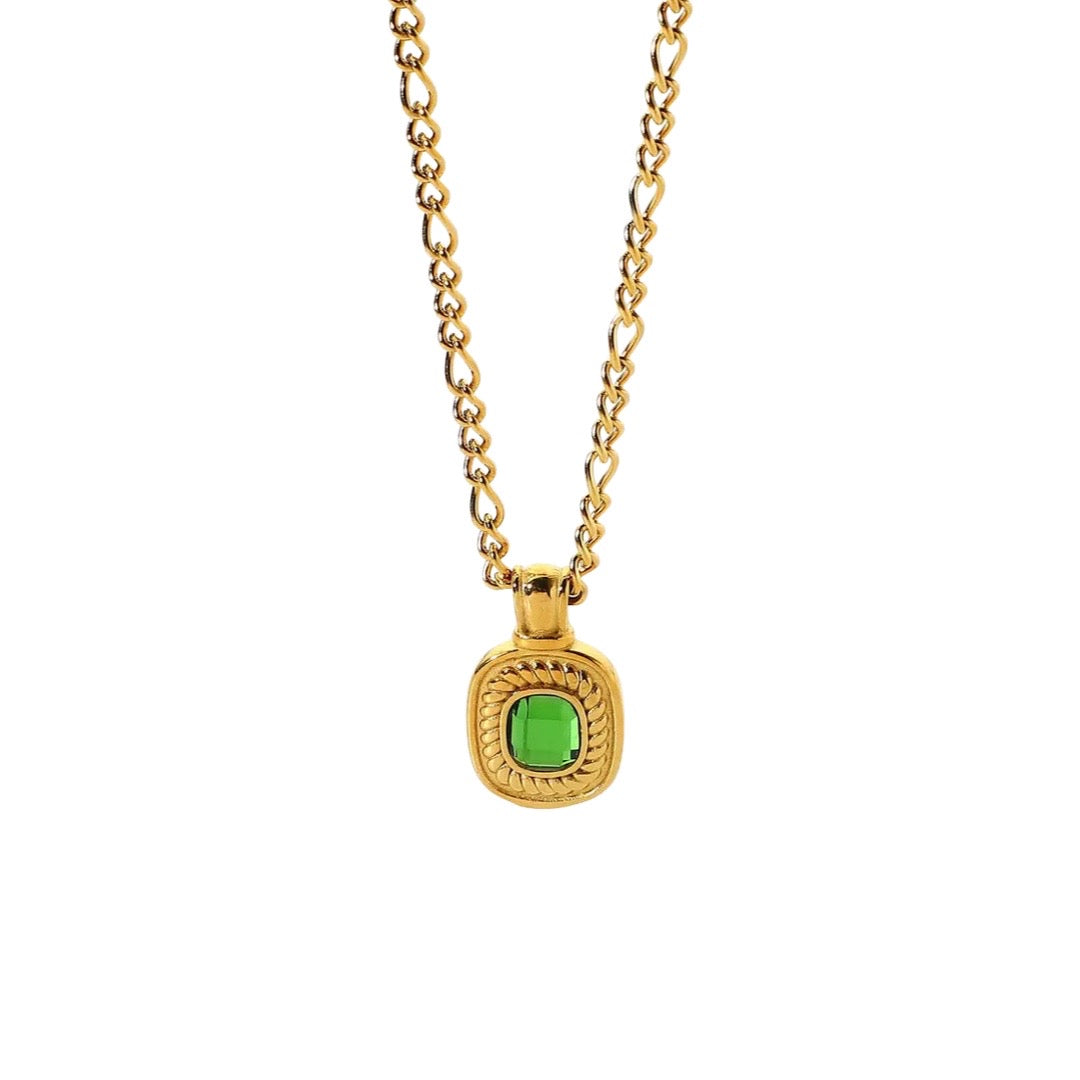 Gemstone Box Pendant