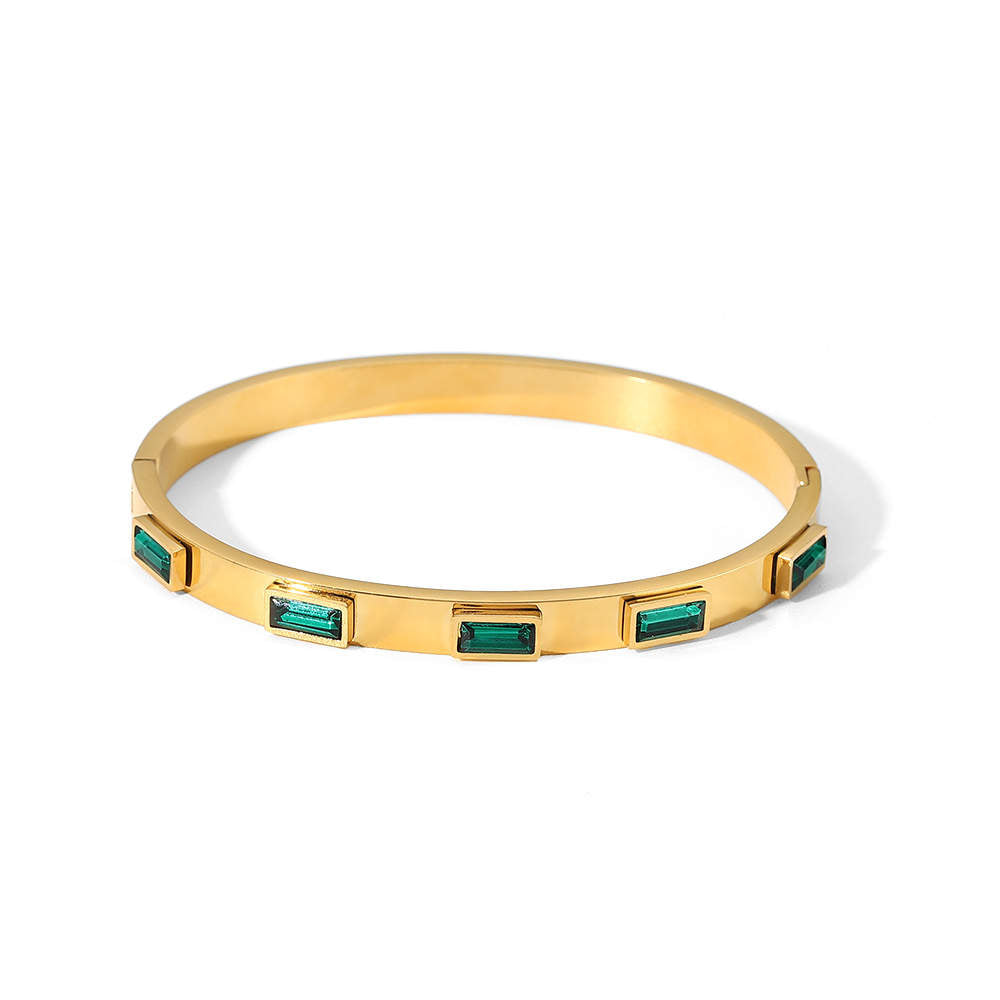 Gemstone Box Bangle